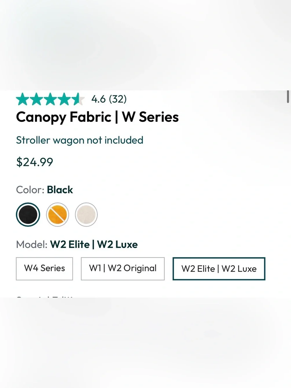 Wonderfold canopy fabric stretch W series Sun Fabric